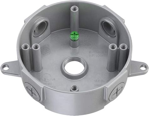 4 round electrical box|shallow outdoor round electrical box.